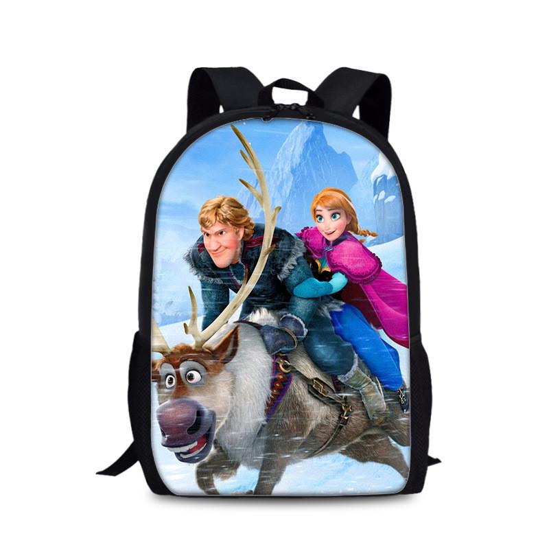 Frozen Childrens Cartoon Backpack With Lightweight Nylon Material For School And Daily Use