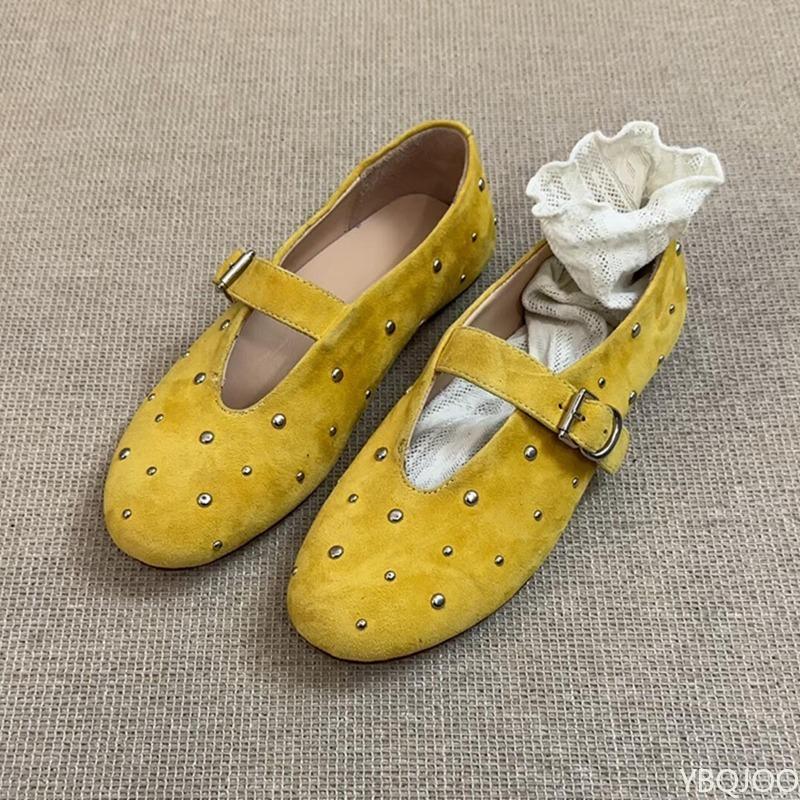 Fashion Women's suede fashionable spring autumn new style shallow mouth small single shoe round toe comfortable versatile single shoes