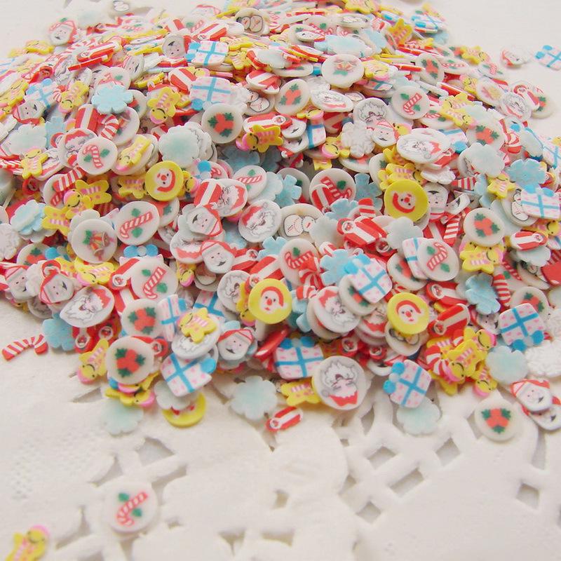 5mm Polymer Clay Slices for Nail Art, DIY Crafts: Fruit, Animal, Flower, Smiley Face, Heart Shapes