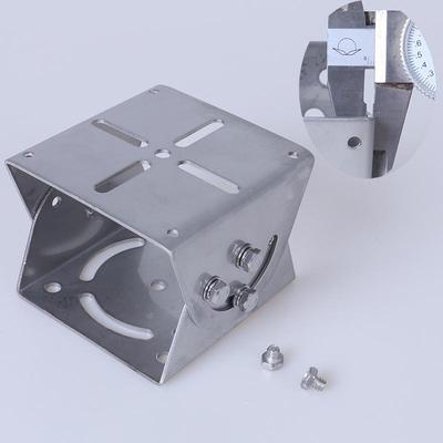 Universal Gooseneck Monitoring Pole Bracket with 2mm Thick Pan-Tilt Head, 304 Stainless Steel for Outdoor Use.