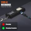 Mini Flashlight Keychain USB Rechargeable Pocket Light with COB Work Area Light for Camping Hiking Dog Walking Emergency Repair Key Ring