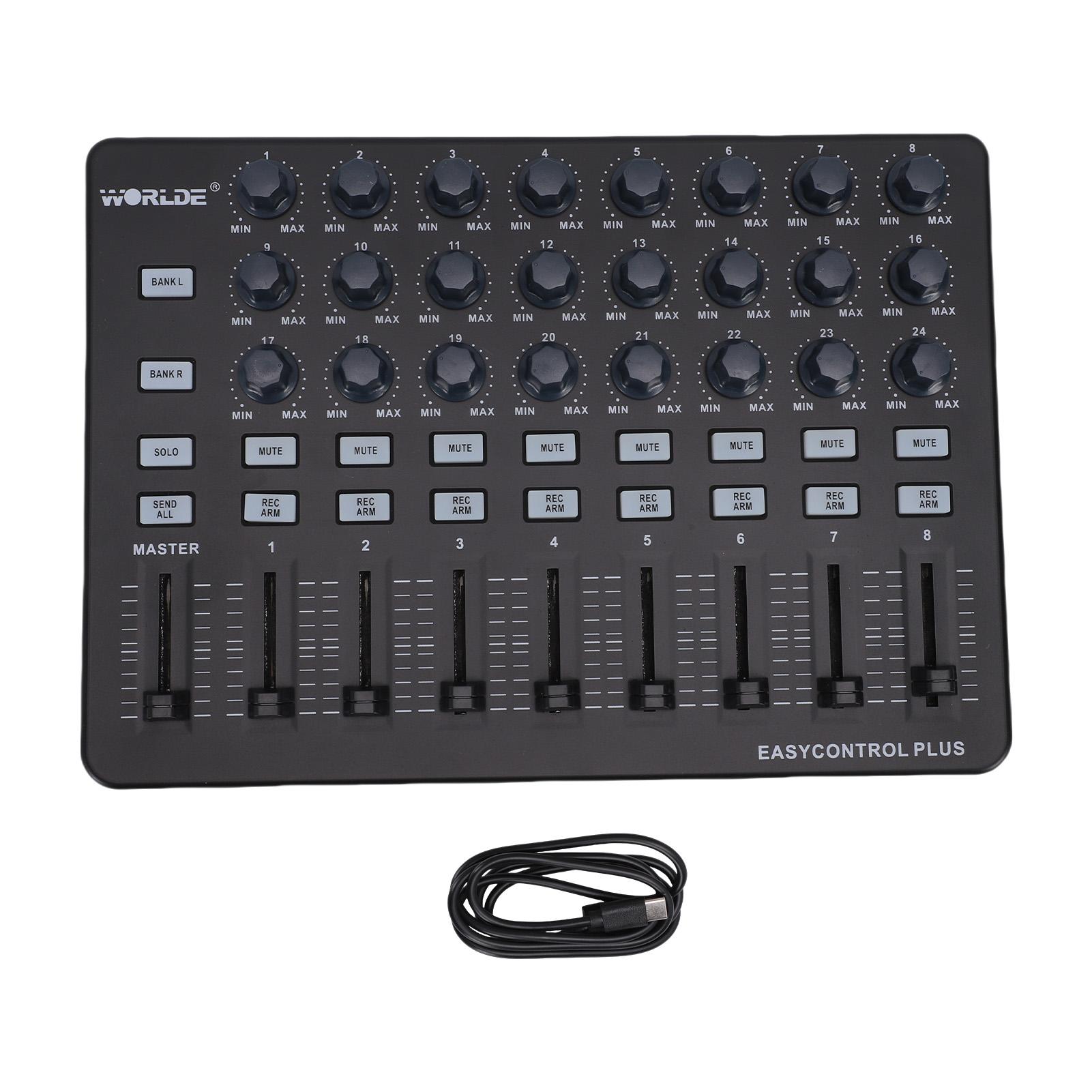 MIDI Keyboard Controller Portable MIDI Controller Music Creation Tool Control Knobs Push Sliders Buttons for Arrangement