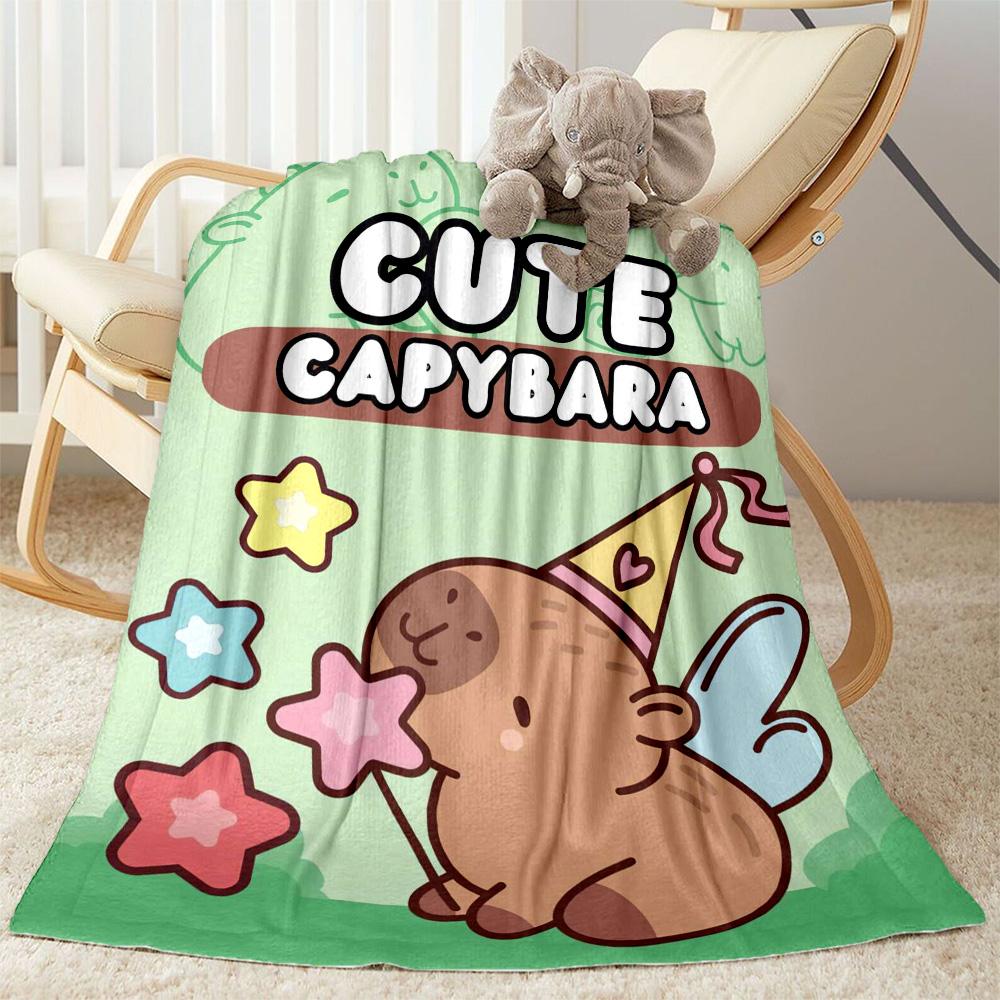 Cute Capybara Party Blankets are suitable for living rooms,making them an ideal choice for outdoor travel and gifts.