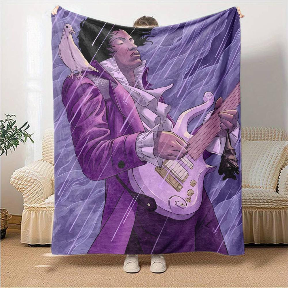 1pc Prince2 Blanket, Gift, for Men and Women, Soft Blanket, Good for Sofa Bed Couch Travel, Lightweight Flannel Blanket