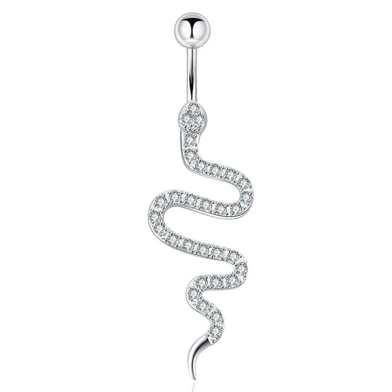 Retro Stainless Steel Titanium Belly Button Ring with Double Handcuffs Design