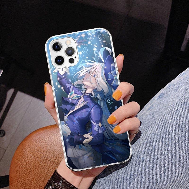 Genshin Impact Furina Phnoe Case for Iphone 17 Air 16 16E 11 12 13 Mini 14 Plus 15 Pro Max 7 8 + SE 2020 Phone Cover Coque
