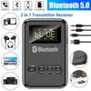 Newest USB Bluetooth 5.0 Transmitter Receiver 4 In 1 Wireless Audio 3.5mm Aux Car Adapter