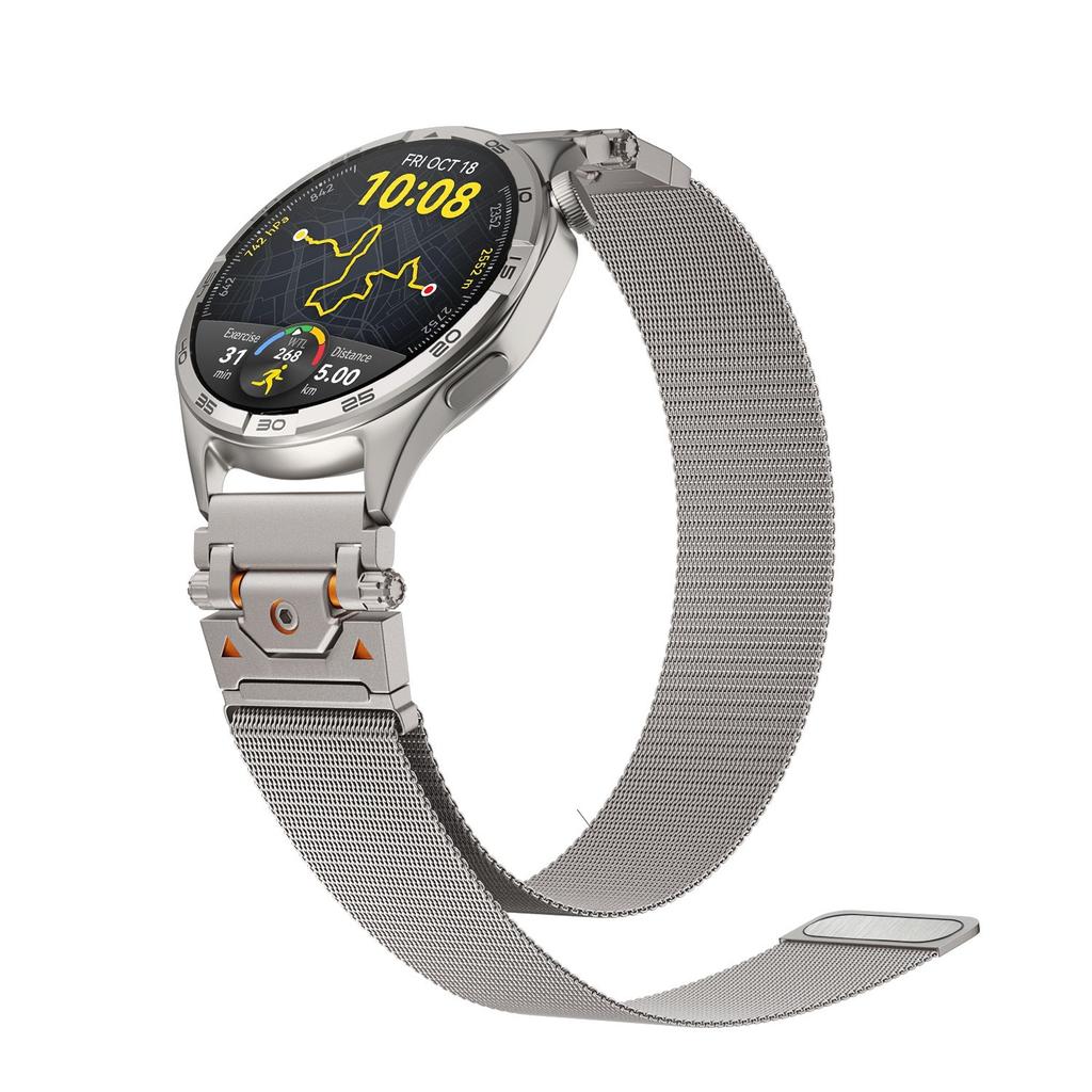 20mm 22mm Luxury Magnetic Stainless Steel Watch Strap For Huawei Watch GT5 Pro Fit5 Fit4 Fit3 Series Replacement Smart Wristband