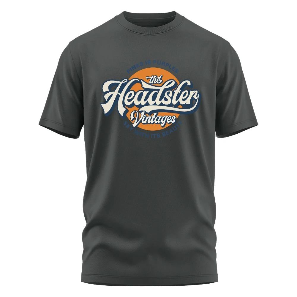 2024 New T-Shirt Old Shcool Vintage Printed Tees Men Clothes Fashion  T-Shirts Streetwear 100% Cotton Loose Tops Breathable Tee