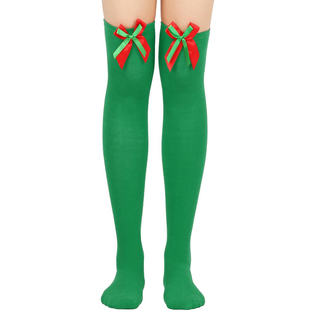 Weihnachten Overknee-Oberschenkelstrümpfe, kniehoch, warmer Strumpf, Damen-Stiefelsocke, Beinwärmer, hohe Socken für den täglichen Gebrauch, Weihnachten, Party, Cosplay