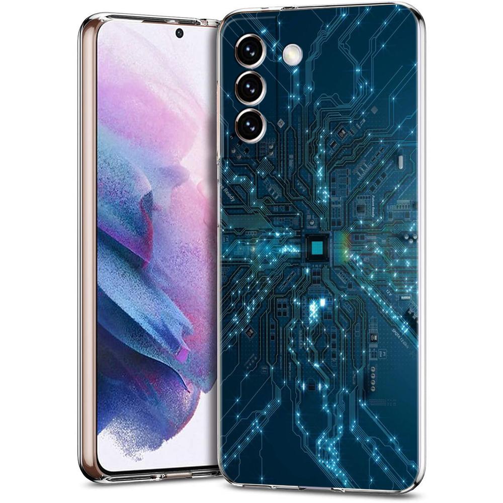 Inside Motherboard Circuit Board Case for Samsung S24 S23 S22 S20 S21 FE Ultra S24 S23 S10 S10E S9 S8 Plus 5G Phone Shell Capas