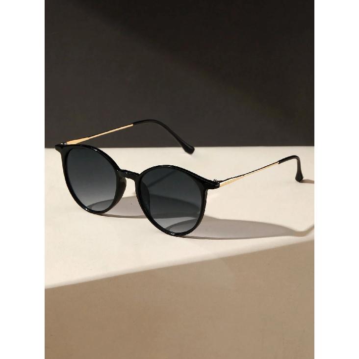 

1 шт. Модные круглые металлические пластиковые солнцезащитные очки для женщин и мужчин, повседневные очки, аксессуары для очков. YX9328-D.GY