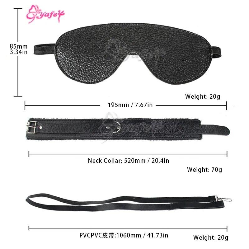 7 PCS/SET Sex Leather Bdsm Bondage Kit Bed Restraints SM Slave Fetish Handcuff Sex Toys for Couples Sexy Erotic Toys Sex Tools