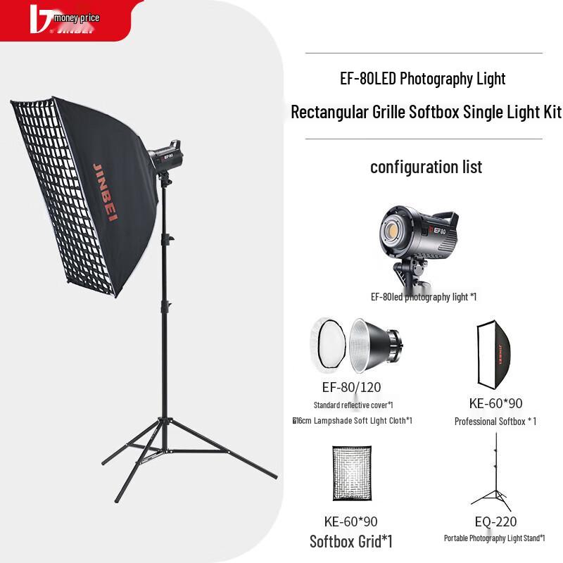JINBEI EF-80 LED Live Stream & Photography Light Kit