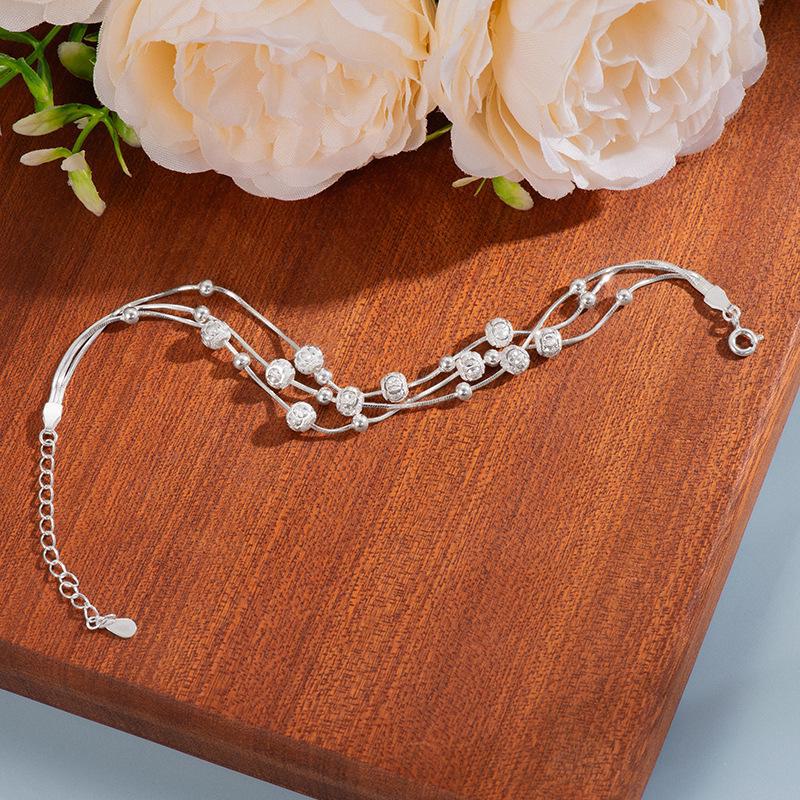 S925 Silver Three Lives Three Worlds Lucky Charm Bracelet for Women - Chinese Valentine's Day Gift