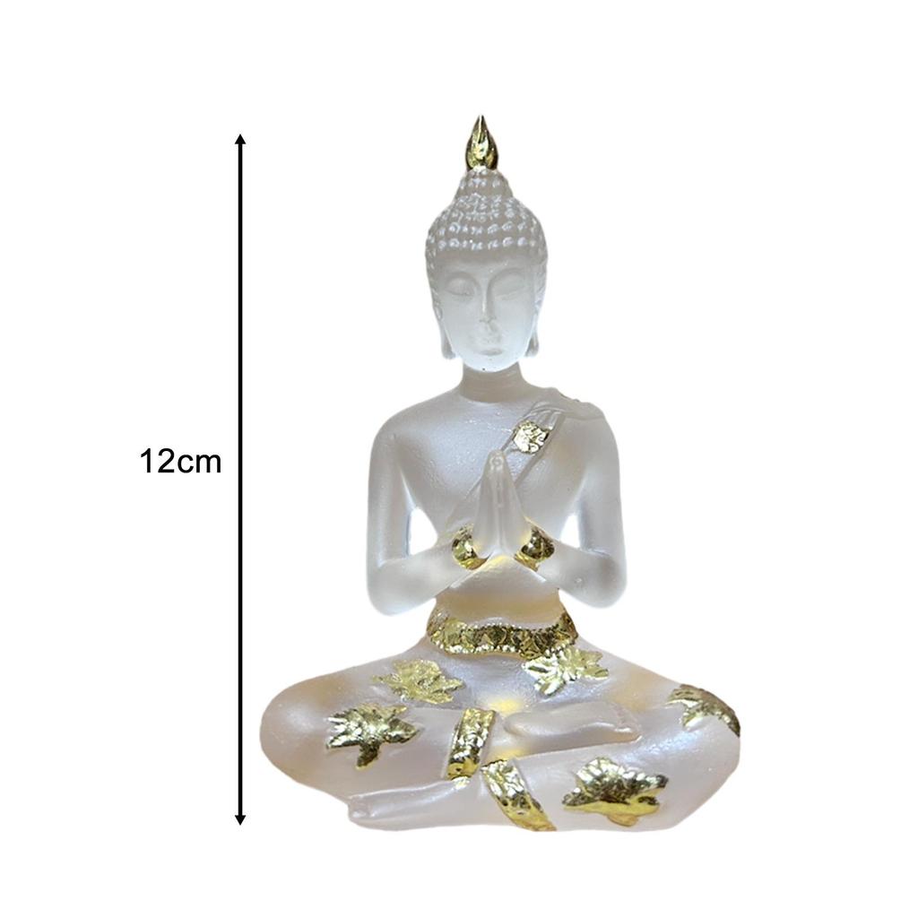 Resin Buddha Figurines Artwork Thai Buddha Statue for Indoor Home Table