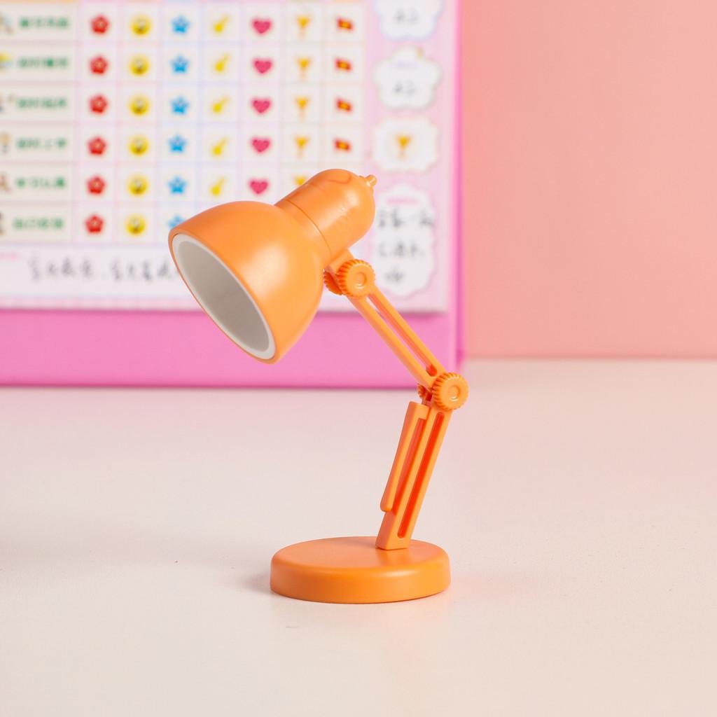 Lamp Mini Table Led Folding Portable Small Night Light Button Powered Battery