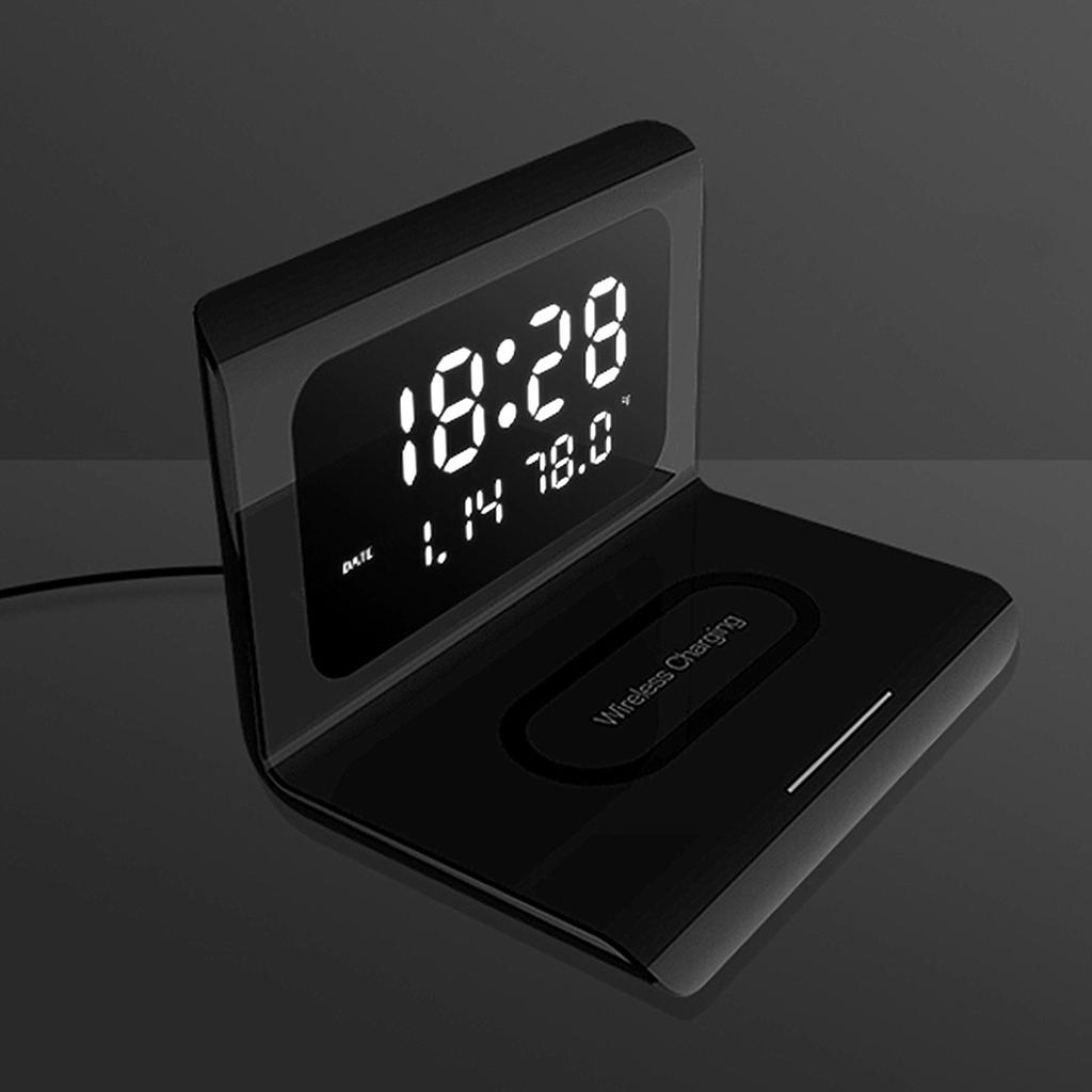 MultiFunctional Clock Electronic Calendar Phone Wireless Automatic Matching Charger