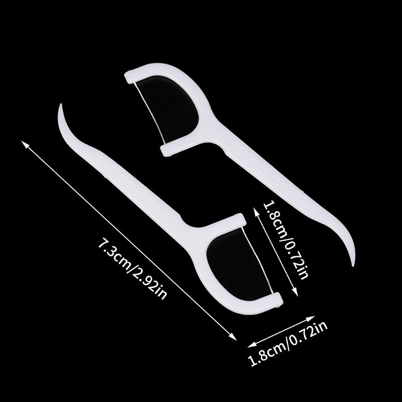 1000Pcs Dental Toothpicks Disposable Dental Floss With Handle Teeth Cleaning Tools Portable Oral Hygiene Care Supplies