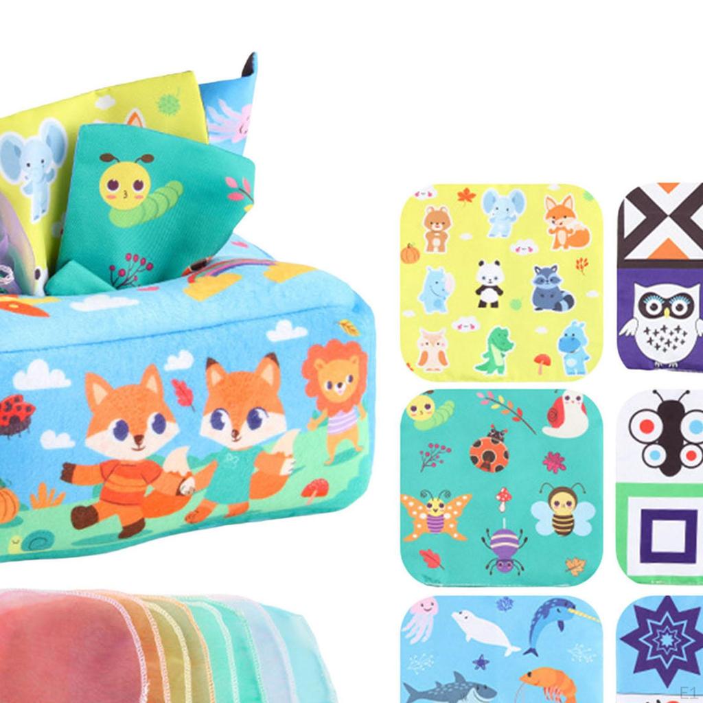 Sensory Game Storage Organizer Teaching Aids Tissue Boxes Toy for Toddlers