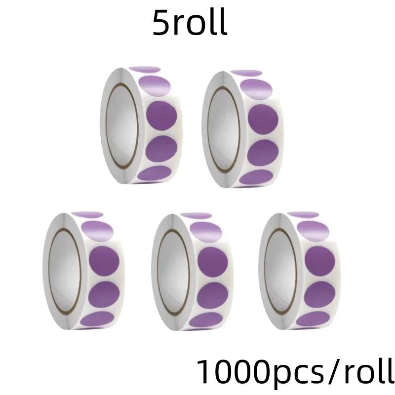 1000 PCS Color Dot Label Sticker  Classification Mark Coated Paper Sticker Rolls  Kawaii Stationery  Aesthetic