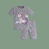 Girls' Pure Cotton Cartoon Pajamas - Spring/Summer 2025, Short Sleeve, European & American Style Baby Homewear.