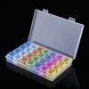 Plastic 28 Grids Empty Storage Box Nail Art Rhinestone Jewelry Beads Display Case Organize