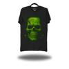 Green Skull Halloween Shirt – Creepy Horror Skull Tee Skeleton Graphic Tee for