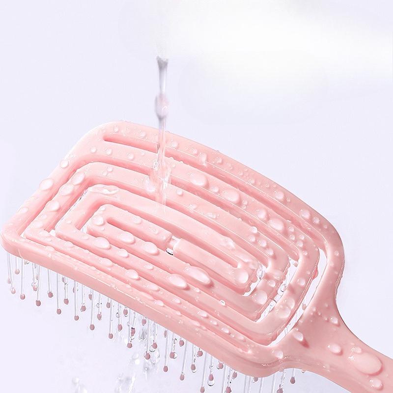 1 Stück Entwirrbürste, doppelt verwendbar für trockenes und nasses Haar, Damen-Haarbürste mit gebogenen Borsten, für langes, dickes, dünnes und lockiges Haar, zur täglichen Haarpflege