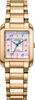 Citizen L SQUARE Collection Solar Watch Sapphire Curved Glass Dial Rose Gold Overseas Model Eco-Drive Women's EW5603-89Y Mother-of-Pearl