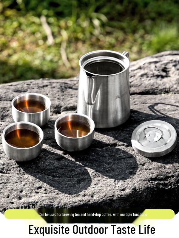 Portable Stainless Steel Outdoor Tea Set