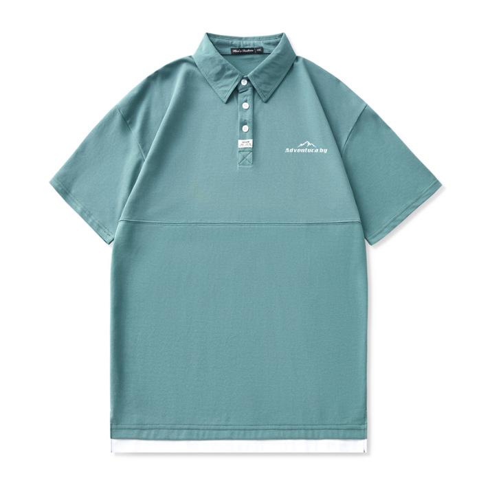 Men's Summer New Loose Short-sleeved POLO Shirt Men's Lapel Thin Short T-top