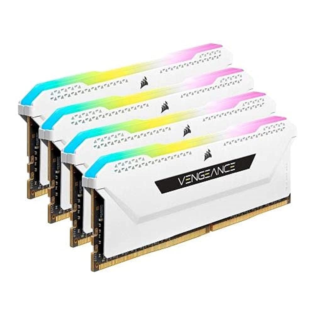 

Corsair VENGEANCE RGB PRO SL Series 64GB Desktop PC Memory x CMH64GX4M4D3600C18W White DDR4-3600MHz (4 16GB) білий