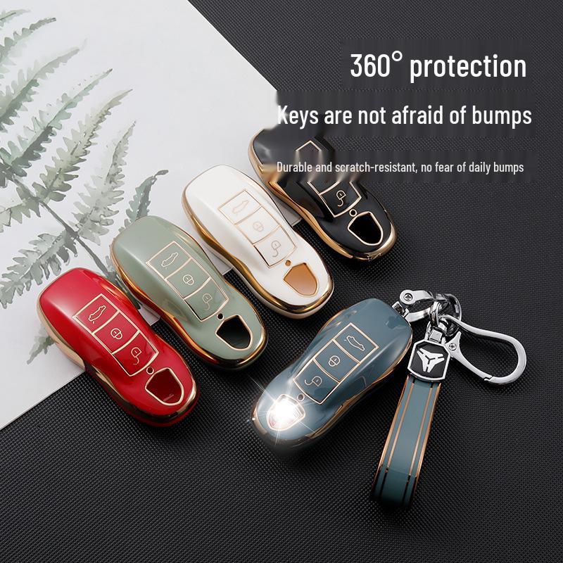 Porsche TPU Key Case for Macan, Cayenne, Panamera, 911 Models (Shell)