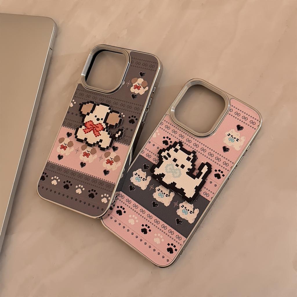 Fair Island Cartoon Apple 16 Mobile Phone Case 14promax Leather 15 Suitable for IPhone 13 Electroplated Hard 11 Couple