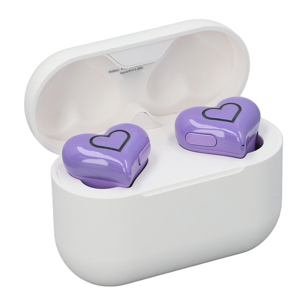 Heart Shaped Wireless Earbuds Cute Stylish HIFI Stereo Sound Built In Mic Bluetooth 5.3 Wireless