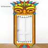 2D Flat Hawaiian Tiki Totem Check in Photo Booth Polyester Aloha Luau Tropical Mona Birthday Party Decor Birthday Party Decor