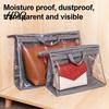 Non Woven Fabric Bag Holder Clear Dust Cover with Handle Transparent Moisture-proof Storage Breathable Handbag Case Organizer Dustproof Sleeve