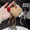 Trendy Fashion Plush Love Beaded Mobile Phone Lanyard High-value Niche Bag -loss Pendant Car Ornament Chain