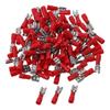 100PCS AWG 22-16 Insulated Spade Wire Connector FDD1.25-187 Red Female Connectors