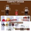 Cold Brew Coffee Maker Pitcher 64 Oz Heavy Duty Wide Mouth Glass Mason Jar Pour Spout Lid with Stainless Steel Filter for Iced