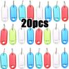 5/10/50Pcs Multicolor Keychain Key ID Label Tags Luggage ID Tag Keychains Hotel Number Classification Card Key Rings Accessories