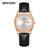 Sanda Junior High Student Retro Quartz Watch - Luminous, Dual Calendar, Waterproof, Sun Pattern, Fashionable Women's Style