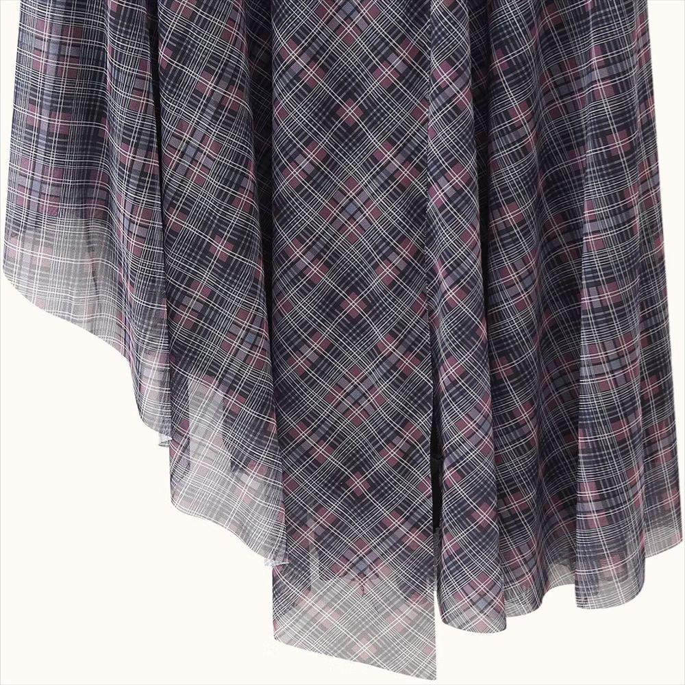 Spring 2025 Women's Slim Casual Plaid Pleated Backless Dress