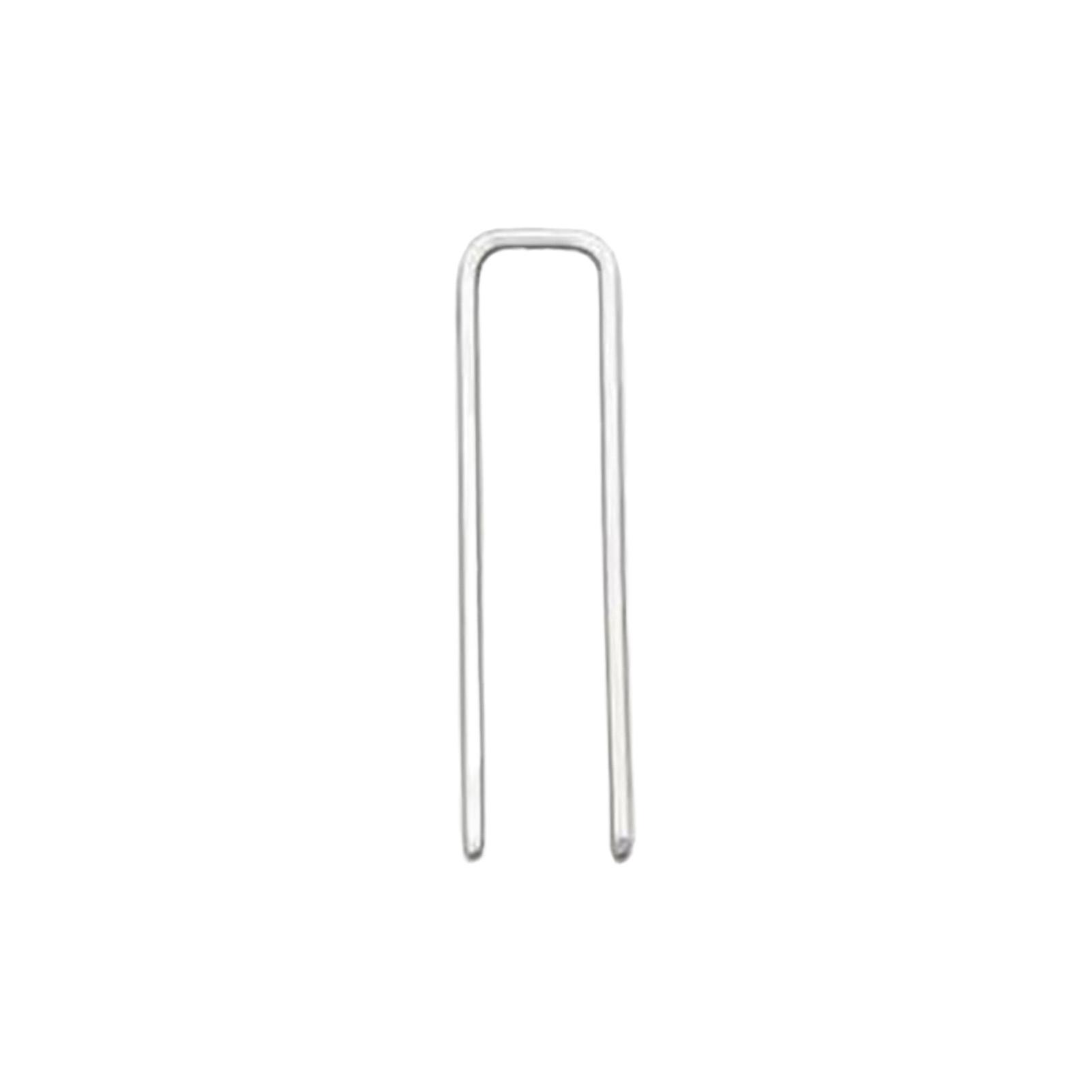 

100Pcs Galvanized Lawn Ground Stakes U-Shaped Fasteners For Gardening And Outdoor Use