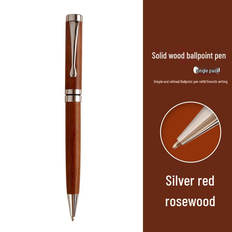 

Brass Sandalwood Ballpoint Pen - Rotating Medium Oil, Ideal Business Office Gift Bullet-Type 1.0