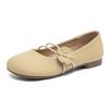Augustine Flache Schuhe mit flachem Ausschnitt Damen Sommer 2025 Neu Temperament Flacher Boden Feenhafter Stil Doudou-Schuhe Kleine Lederschuhe Tide