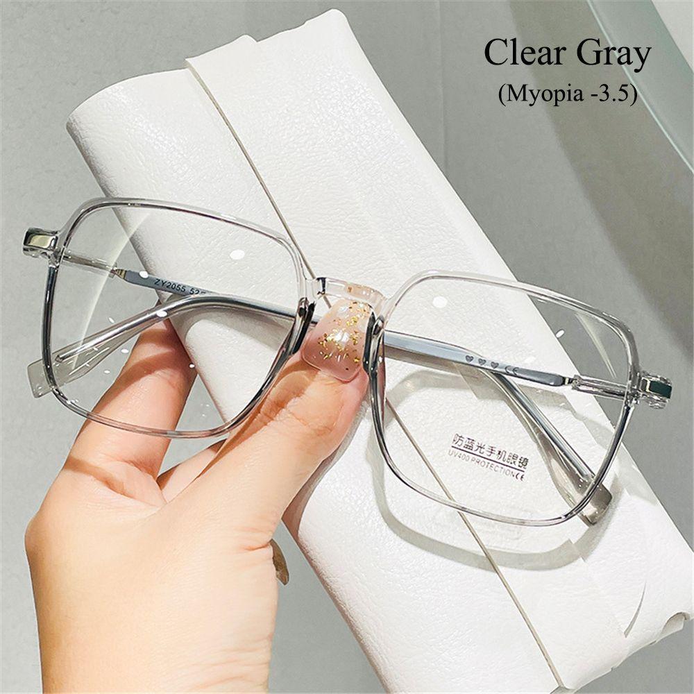 Style Square Oversized Transparent Glasses Nearsighted Glasses Myopia Glasses for Women Eyewear
