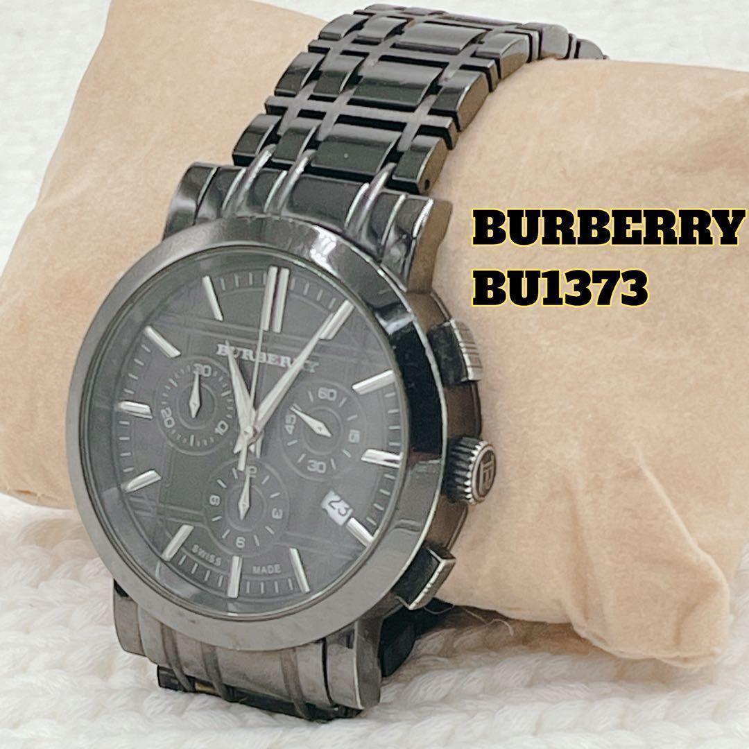 Used [Working item] BURBERRY BU1373 Burberry Chronograph Watch Black