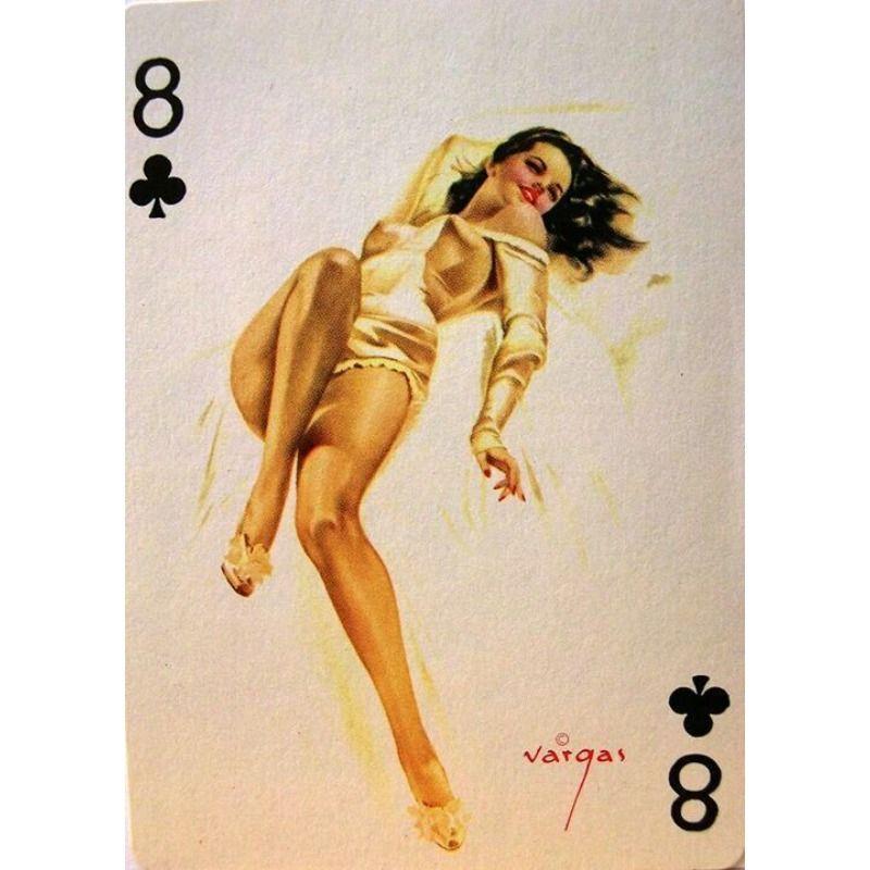Custom Aluminum Tin Sign Art - Vintage Playing Cards and Women Wall Decor